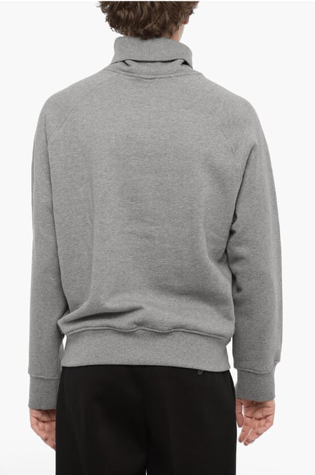 Grå bomulls-ICONIC PIERCING polotröja med polotröja - Image 2