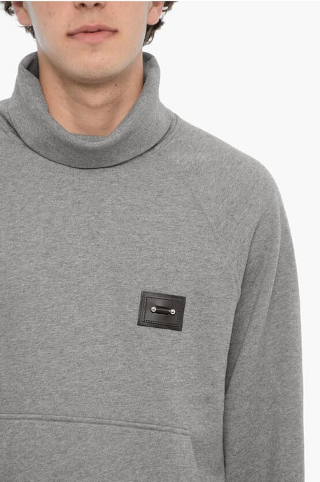 Grå bomulls-ICONIC PIERCING polotröja med polotröja - Image 3