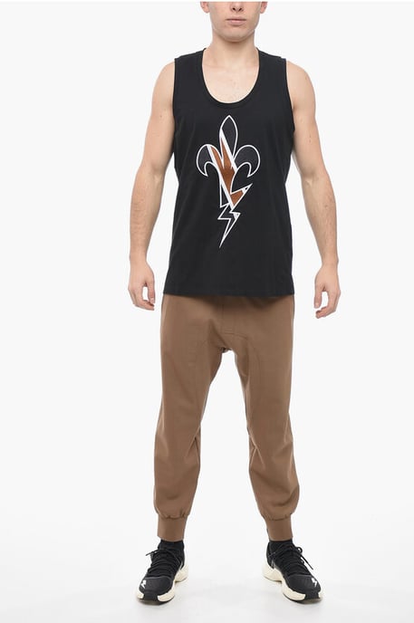 Geborduurd FLEUR-DE-THUNDER tanktopje in zwart - Image 4