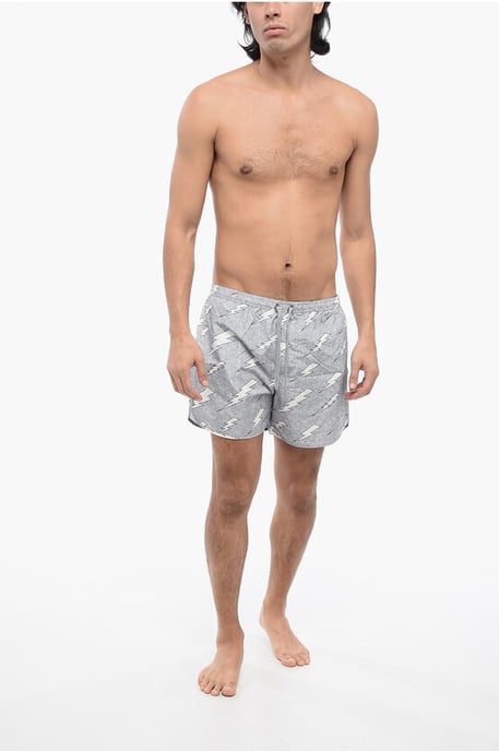 ALL-OVER RAIN BOLTS SWIM SHORTS - Image 4