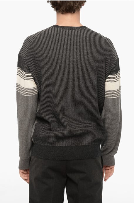 Cotton And Cashmere Blouson Fit Crew-neck Sweater in Gray - Image 2
