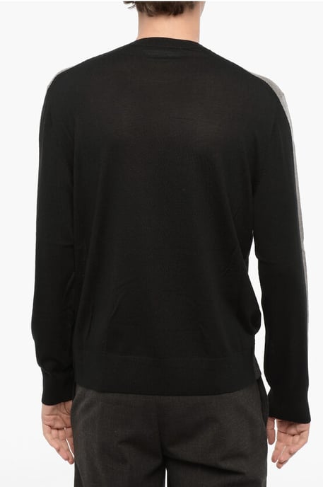 Two-Tone Wool MODERNIST Sweater in Nero, Grigio - Image 2