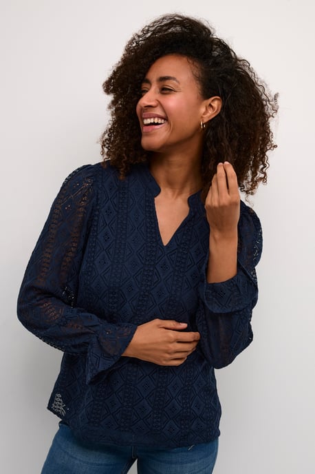 Blouse with long sleeve Regular fit - Image 2