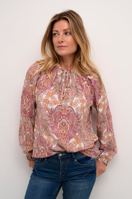 Blouse met lange mouwen Regular fit pink - Image 2