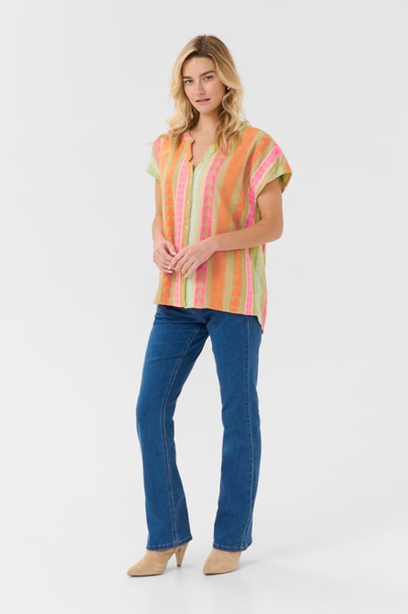 Blouse with short sleeve Loose fit - Image 2