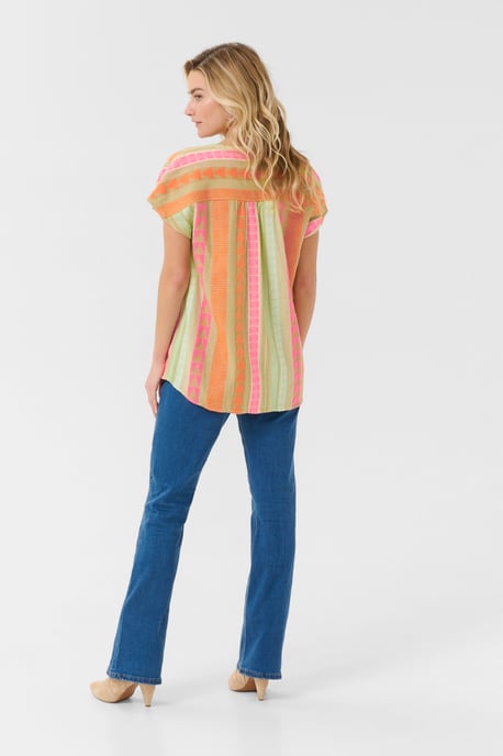 Blouse with short sleeve Loose fit - Image 3