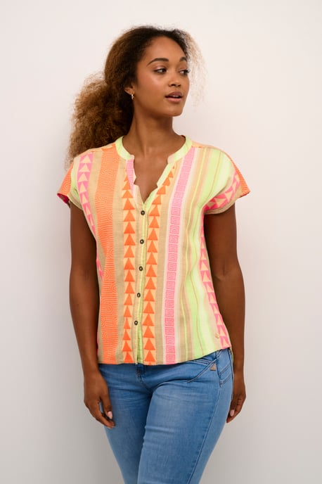Blouse with short sleeve Loose fit - Image 4