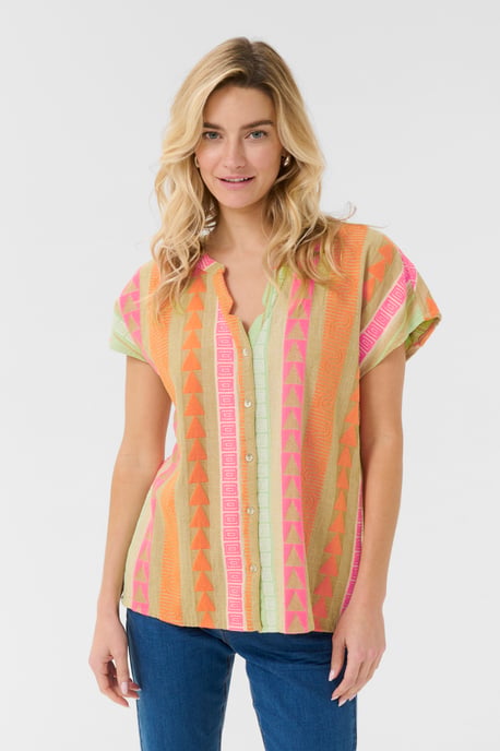 Blouse with short sleeve Loose fit - Image 5