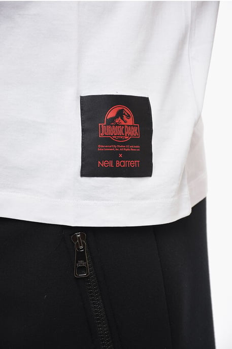 JURASSIC PARK X NB Rundringad Halv Thunderbolt Bomullst-t-shirt i Vit - Image 3