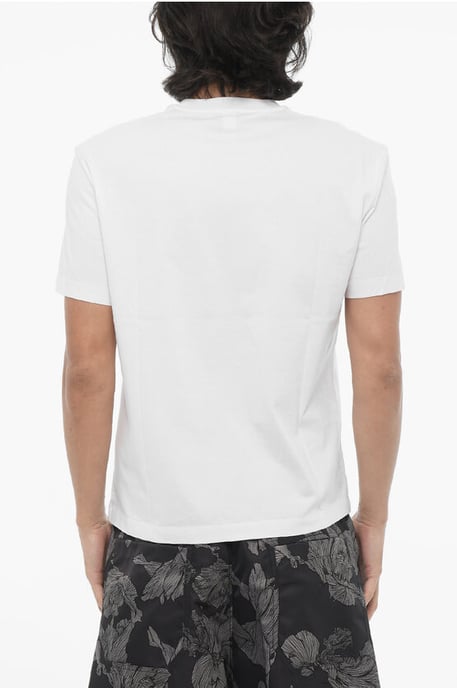 Slim Fit HUMAN WITH EXTRAORDINARY VISION Crew-neck T-Shirt in White - Image 2