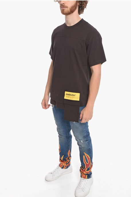 Crew Neck WAIST POCKET Cotton T-Shirt - Image 4