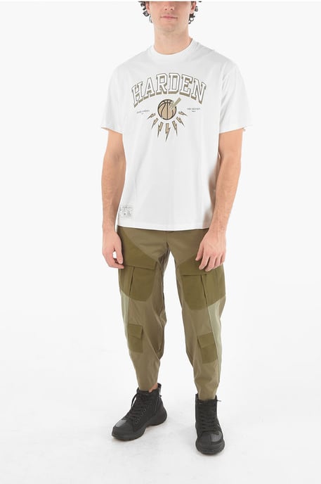 JAMES HARDEN x NEIL BARRETT – Beige t-shirt med rund hals och tryckt logotyp - Image 4