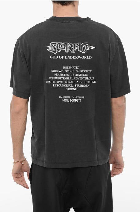 Bedrukt SCORPIO THE ALCHEMIST T-shirt met ronde hals in grijs - Image 2