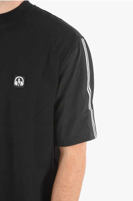 Kontrasterande Band MUSIC BOLT VARSITY T-shirt i svart - Image 3