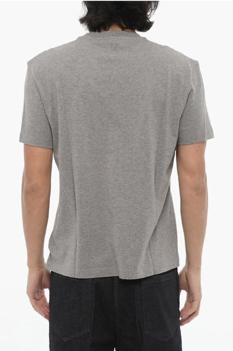 Slim Fit HUMAN WITH EXTRAORDINARY VISION Crew-neck T-Shirt in Gray - Image 2