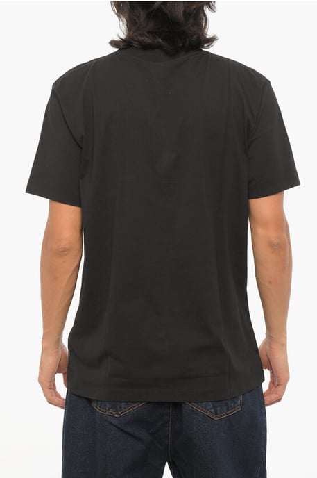 Solid Color ECLIPSE CROSS Crew-neck T-Shirt in Black - Image 2