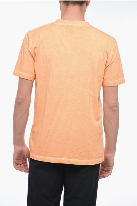 SUNSET CROSS T-Shirt with Logo Patch in Orange - Image 3