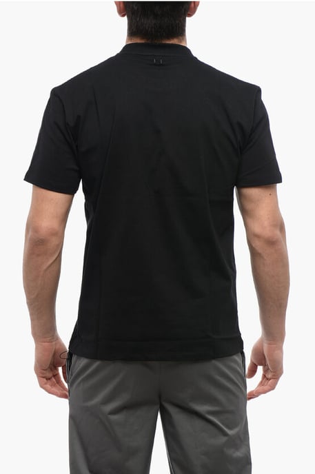 Svart t-shirt med smal passform och dubbel skruv - Image 2