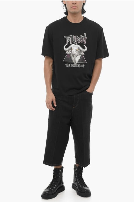 Svart t-shirt med rund hals och smal passform och tryck från ROCK BAND ZODIAC TAURUS - Image 4