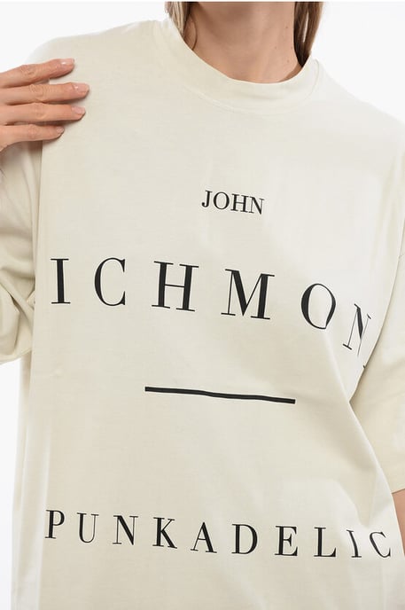 PELAC – Beige överdimensionerad t-shirt med kontrasterande tryck - Image 3