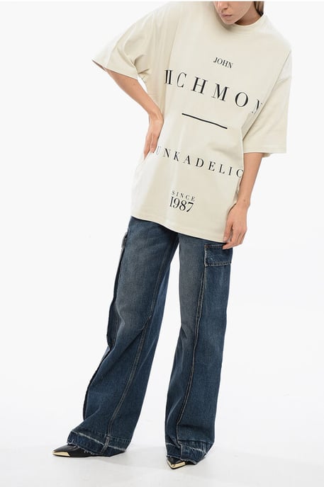 PELAC – Beige överdimensionerad t-shirt med kontrasterande tryck - Image 4
