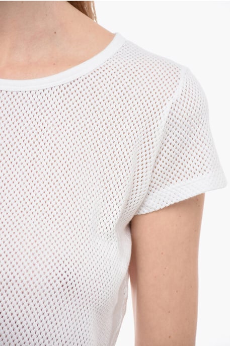 Heltäckande perforerad t-shirt med rund hals - Image 3