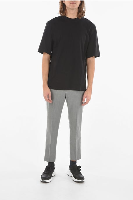 Svart MINIMAL t-shirt i jersey med stretchiga nylonärmar - Image 4