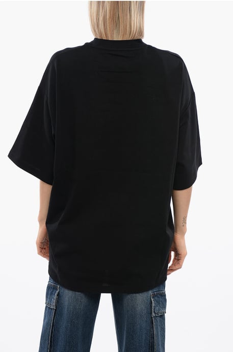 Över PELAC T-shirt med kontrasterande tryck i svart - Image 2