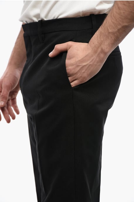 Slim-fit TECH DRILL Pants With Bottom Zip in Black - Image 3