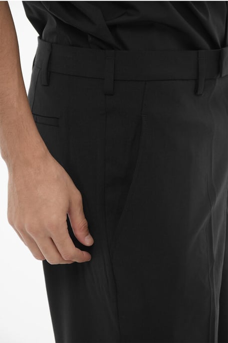 Low-Rise Slim Fit Pants in Black - Image 3