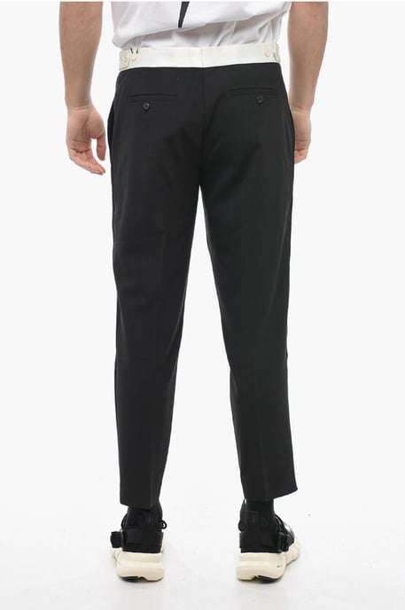 Slim Fit JAMIE-broek met contrasterende details in zwart - Image 2