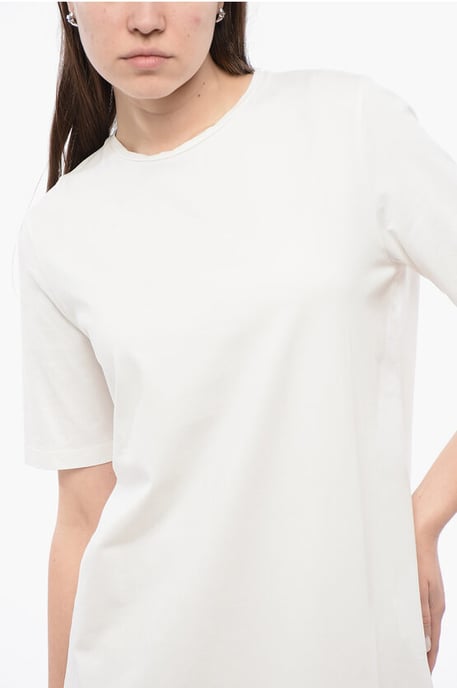 Cotton Jersey Tee Dress in White - Image 3