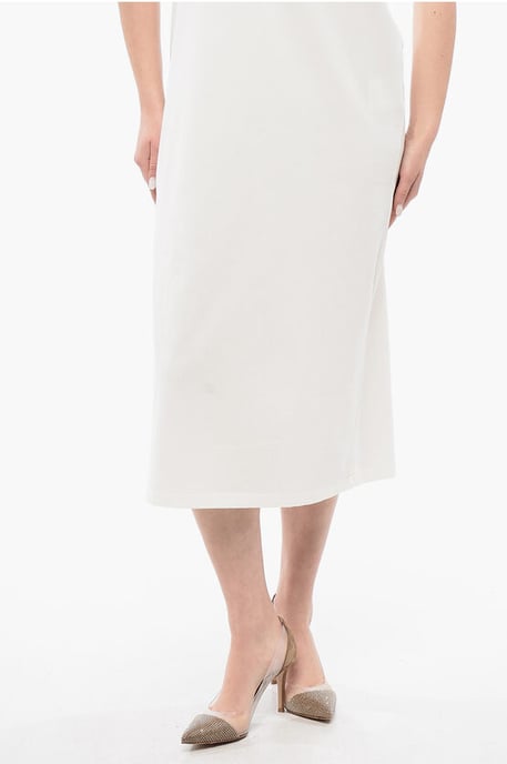 Cotton Jersey Tee Dress in White - Image 4
