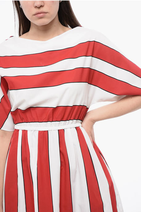 Striped SCULLY Sleeveless Dress in Bianco, Rosso - Image 3