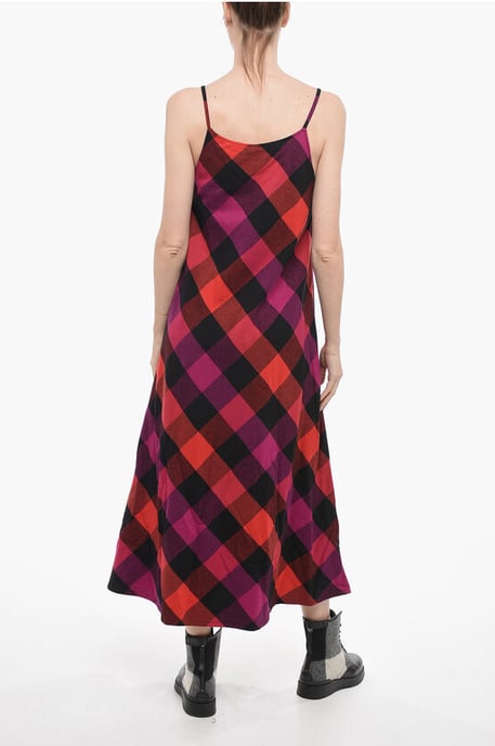 Checkered ARCHIVE Long Dress in Pink - Image 2