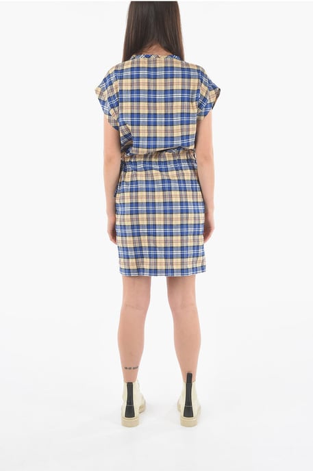 Tunika med rutmönster och bröstficka i flerfärgad, tartan och dragsko - Image 2