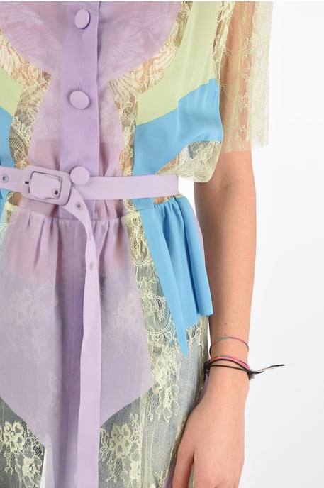 MM0 lace dress with belt in Multicolor - Image 3