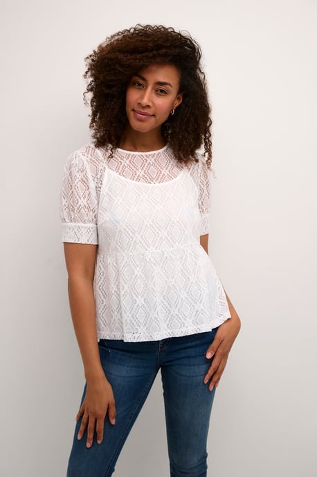 Blouse with short sleeve Feminine Silhouette - Image 4