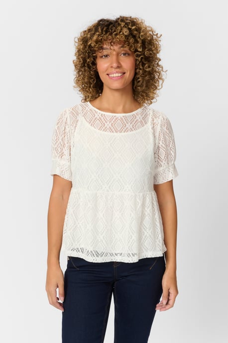 Blouse with short sleeve Feminine Silhouette - Image 5