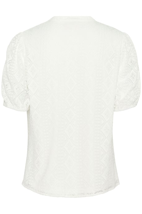 Blouse met korte mouwen Regular fit white - Image 5