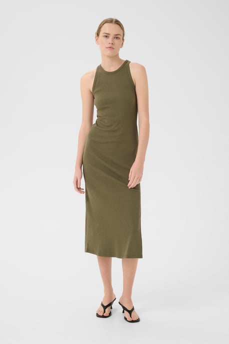 Jurk Slim fit olive - Image 4