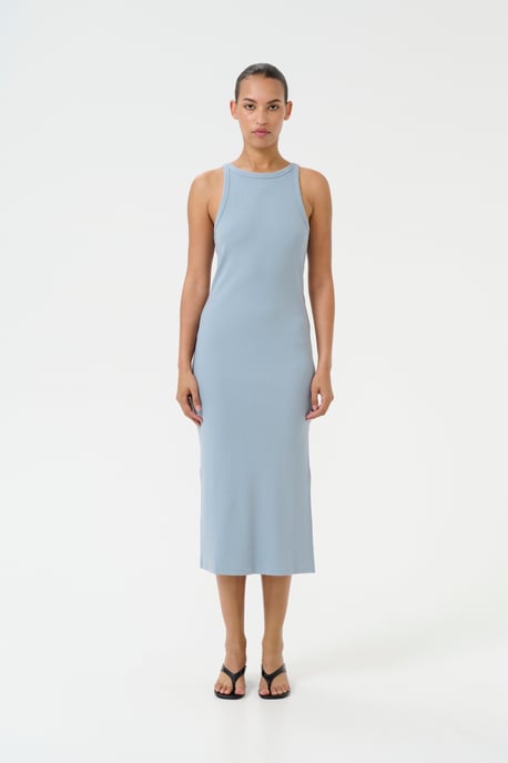 Jersey jurk Slim fit blue - Image 1