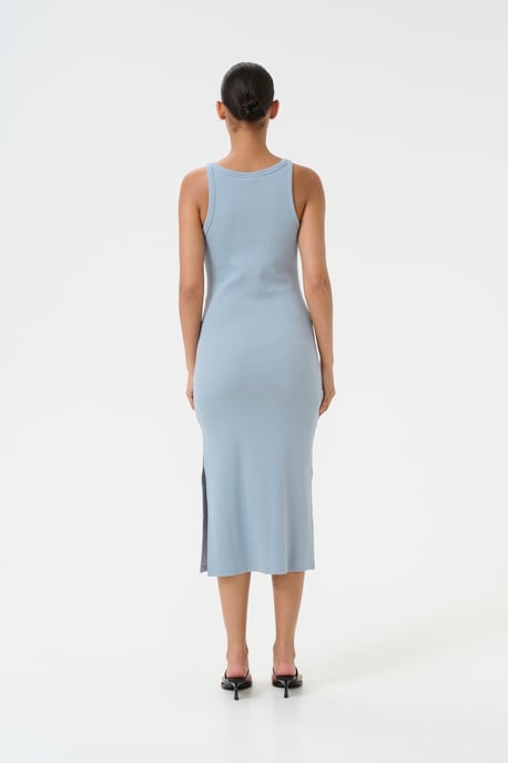 Jersey jurk Slim fit blue - Image 3