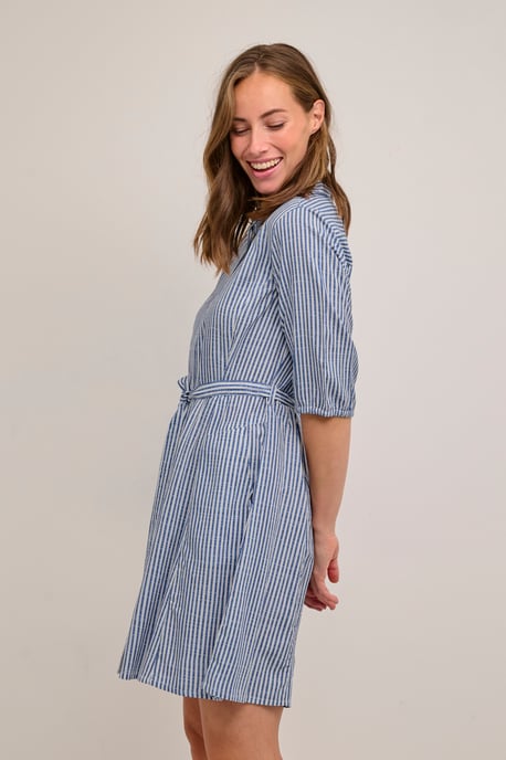 Jurk Feminine blue white - Image 4