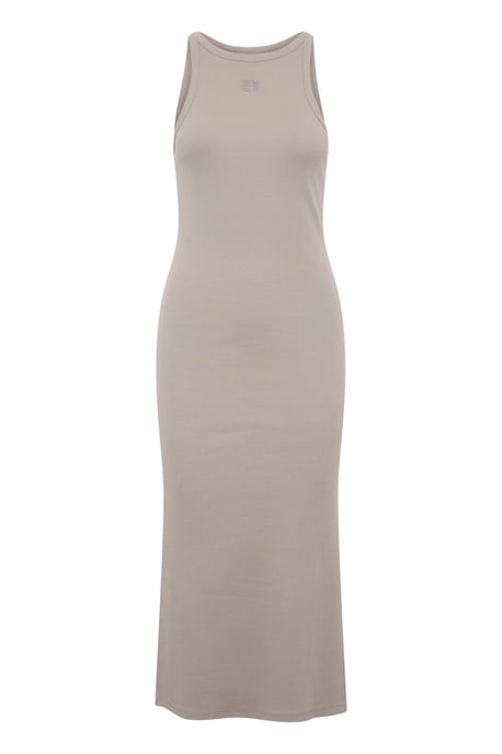 Jersey jurk Slim fit light grey - Image 5
