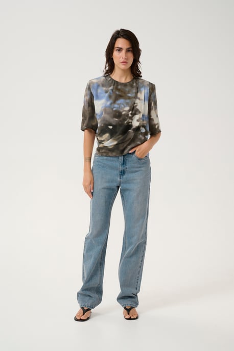 Blouse with short sleeve Regular fit - Image 1