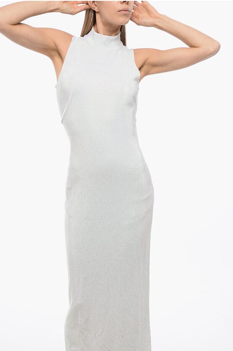 Rhinestoned Layered Mini Dress in Gray - Image 4