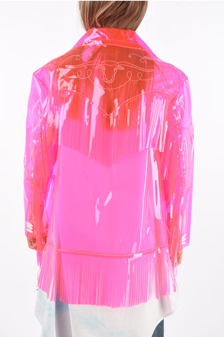 fringed pvc western jacket in Pink - Image 2