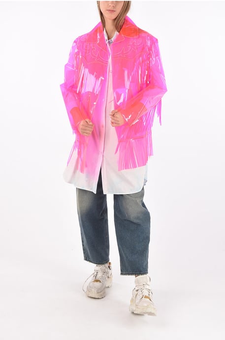 fringed pvc western jacket in Pink - Image 4