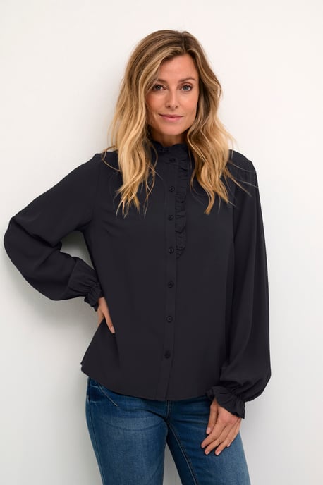 Overhemd met lang mouwen Straight fit black - Image 3